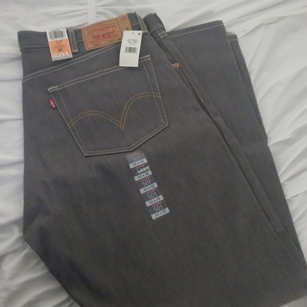 Gray Levi's 501 jeans